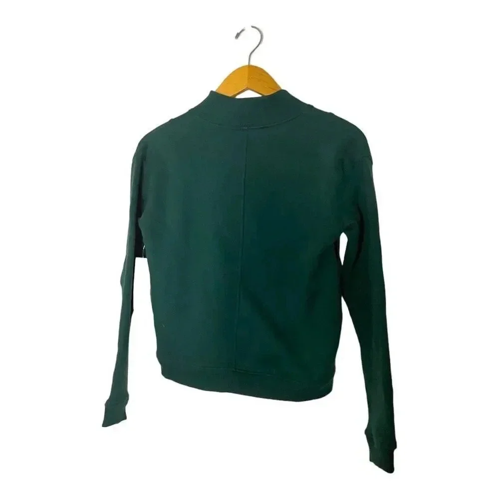 Zella Cara Kid’s Ribbed Quarter Zip Green Size 10/12